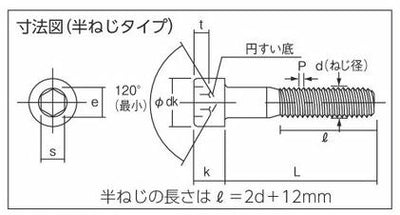 トラスコ中山（TRUSCO）　六角穴付ボルト 黒染め半ネジ サイズM14×70 3本入　【品番：B30-1470】