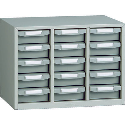 トラスコ中山（TRUSCO）　バンラックケースB型 3列5段 ネオグレー　【品番：B-35 NG】