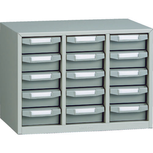 トラスコ中山（TRUSCO）　バンラックケースB型 3列5段 ネオグレー　【品番：B-35 NG】