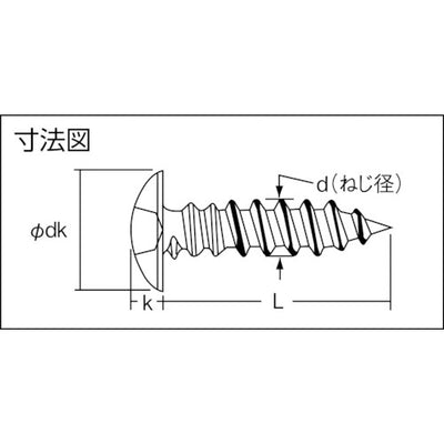 トラスコ中山（TRUSCO）　トラス頭タッピングねじ ユニクロ M5×30 55本入　【品番：B42-0530】