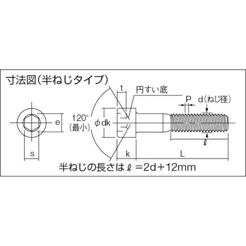 トラスコ中山（TRUSCO）　六角穴付ボルトユニクロ 半ネジ サイズM8×55 14本入　【品番：B62-0855】