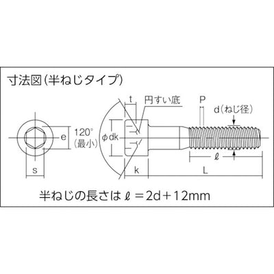 トラスコ中山（TRUSCO）　六角穴付ボルト三価 白 半ネジ サイズM3×30 21本入　【品番：B730-0330】