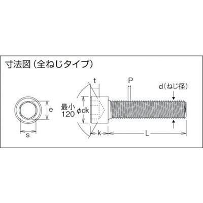 トラスコ中山（TRUSCO）　六角穴付ボルト三価 白 全ネジ M6×30 14本入　【品番：B730-0630】