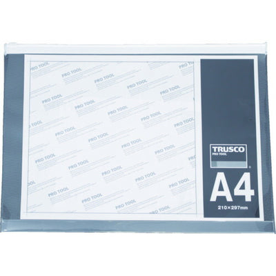 トラスコ中山（TRUSCO）　ファスナー付クリアケース A4　【品番：SFC-A4】