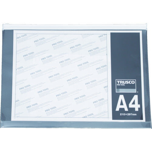 トラスコ中山（TRUSCO）　ファスナー付クリアケース A4　【品番：SFC-A4】