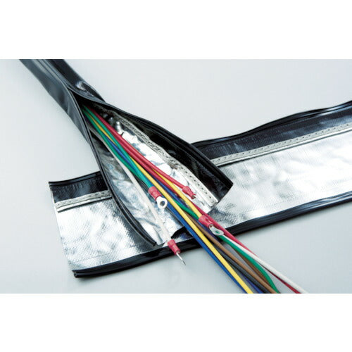 トラスコ中山（TRUSCO）　電磁波シールド結束チューブ ジッパータイプ 50Φ10m　【品番：SHNF-50-10】