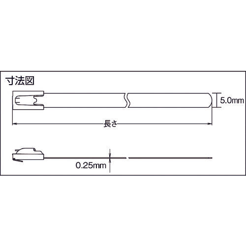 【メール便対応】トラスコ中山（TRUSCO）　ステンレスバンド 取り外し可能タイプ W5.0×450L （10本入）　【品番：STB5450】
