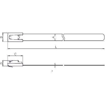 【メール便対応】トラスコ中山（TRUSCO）　ステンレスバンド 取り外し可能タイプ W5.0×450L （10本入）　【品番：STB5450】