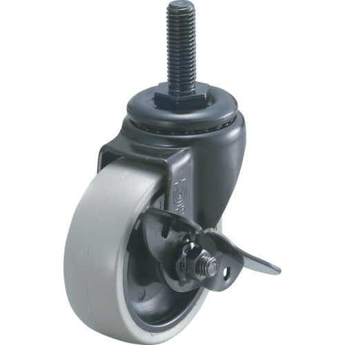 トラスコ中山（TRUSCO）　ナイロンウレタンキャスター75φ自在ストッパー付　【品番：STD-75NUS】