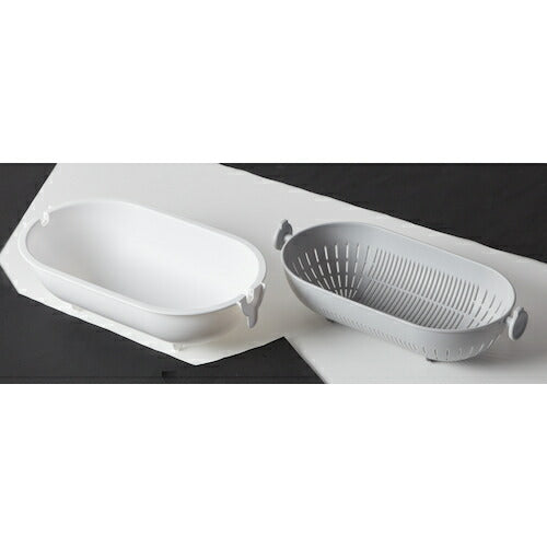 トラスコ中山（TRUSCO）　スピンホイールコランダーオーバル グレー　【品番：SWCO-GY】