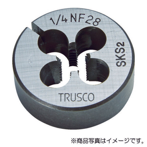【メール便対応】トラスコ中山（TRUSCO）　丸ダイス 25径 ユニファイねじ 1/4UNF28 （SKS）　【品番：T25D-1/4UNF28】