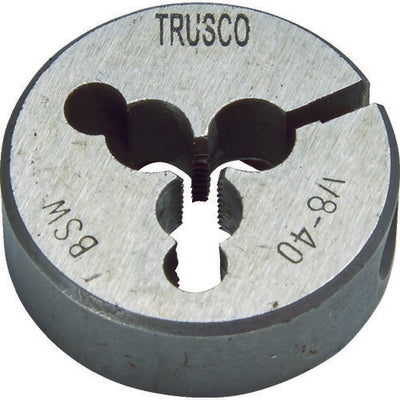 【メール便対応】トラスコ中山（TRUSCO）　丸ダイス 25径 ウイットねじ 1/8W40 （SKS）　【品番：T25D-1/8W40】