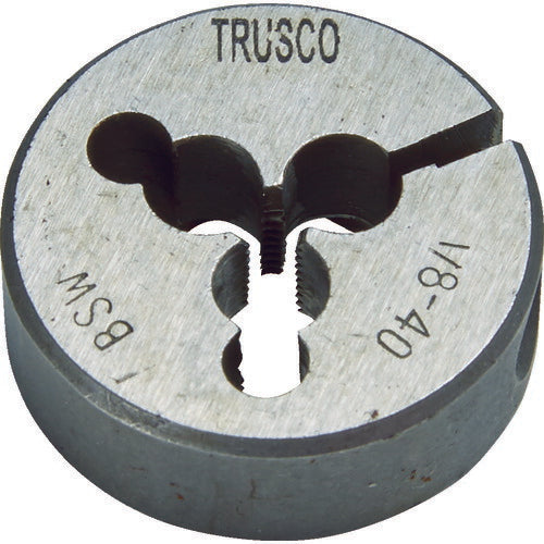 【メール便対応】トラスコ中山（TRUSCO）　丸ダイス 25径 ウイットねじ 1/8W40 （SKS）　【品番：T25D-1/8W40】