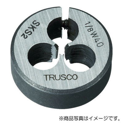【メール便対応】トラスコ中山（TRUSCO）　丸ダイス 25径 ウイットねじ 3/16W24 （SKS）　【品番：T25D-3/16W24】