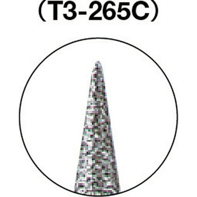 【メール便対応】トラスコ中山（TRUSCO）　ダイヤモンドバー Φ8×刃長25.2×軸3 #100　【品番：T3-265C】