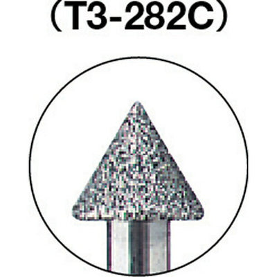 【メール便対応】トラスコ中山（TRUSCO）　ダイヤモンドバー Φ6×刃長5.1×軸3 #100　【品番：T3-282C】