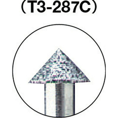 【メール便対応】トラスコ中山（TRUSCO）　ダイヤモンドバー Φ6×刃長3.2×軸3 #100　【品番：T3-287C】