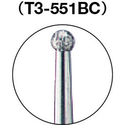 【メール便対応】トラスコ中山（TRUSCO）　CBNバー Φ2×軸3 #100　【品番：T3-551BC】