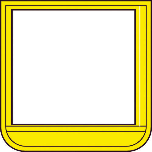 【メール便対応】トラスコ中山（TRUSCO）　ポケット胸章黄・軟質ビニール・60×60mm　【品番：T368-13】