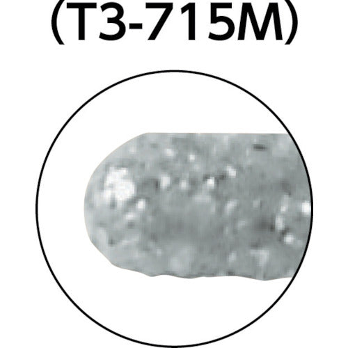 【メール便対応】トラスコ中山（TRUSCO）　ダイヤモンドインターナルバー円筒先丸 Φ1.5×刃長6×軸3mm　【品番：T3-715M】