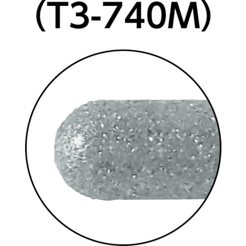 【メール便対応】トラスコ中山（TRUSCO）　ダイヤモンドインターナルバー円筒先丸 Φ4.0×刃長10×軸3mm　【品番：T3-740M】