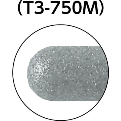 【メール便対応】トラスコ中山（TRUSCO）　ダイヤモンドインターナルバー円筒先丸 Φ5.0×刃長10×軸3mm　【品番：T3-750M】