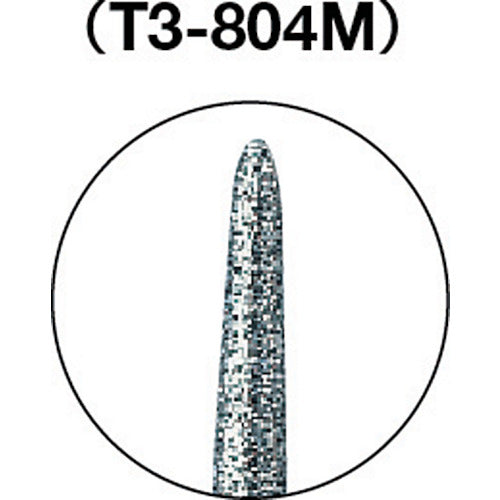 【メール便対応】トラスコ中山（TRUSCO）　ダイヤモンドバー Φ1.2×刃長8×軸3 