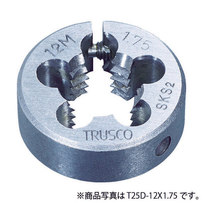 【メール便対応】トラスコ中山（TRUSCO）　丸ダイス 38径 M3×0.5 （SKS）　【品番：T38D-3X0.5】