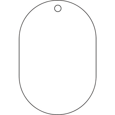 【メール便対応】トラスコ中山（TRUSCO）　白無地板 小判型 5枚組 70×47×2.5厚　【品番：T459-26】