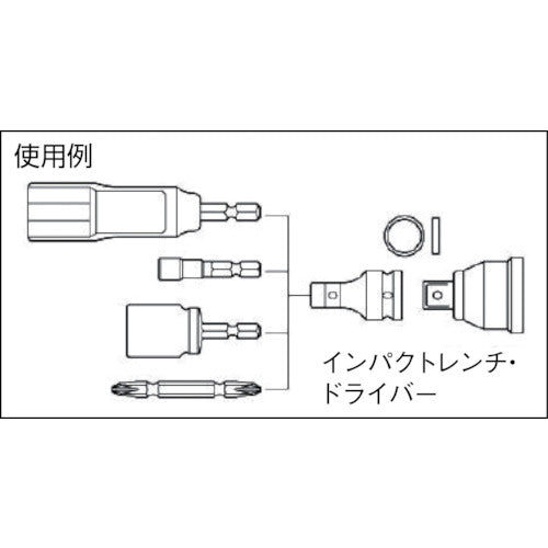 【メール便対応】トラスコ中山（TRUSCO）　インパクトレンチ用六角軸アダプター 差込角9.5mm　【品番：T6AD-3】