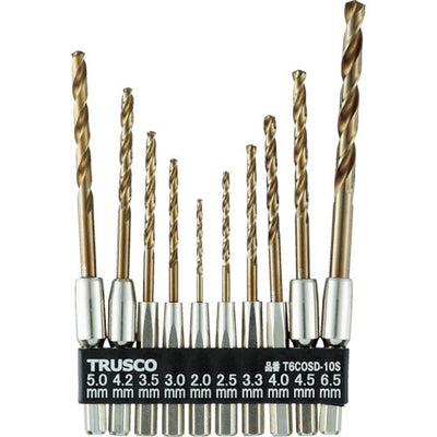 【メール便対応】トラスコ中山（TRUSCO）　六角軸コバルトドリル 10本組　【品番：T6COSD-10S】