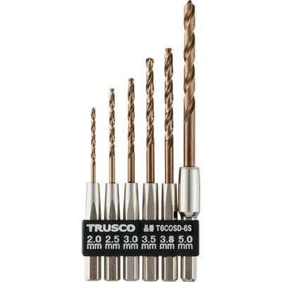 【メール便対応】トラスコ中山（TRUSCO）　六角軸コバルトドリル 6本組　【品番：T6COSD-6S】
