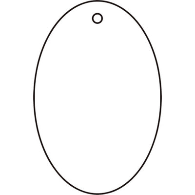 【メール便対応】トラスコ中山（TRUSCO）　白無地板 楕円型 5枚組 45×30×2厚　【品番：T886-49】