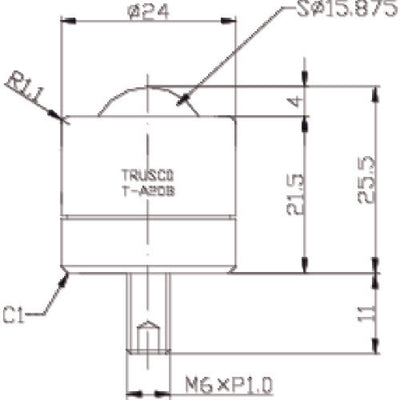 トラスコ中山（TRUSCO）　ボールキャスター 切削加工品上向用 スチール製ボール　【品番：T-A20B】