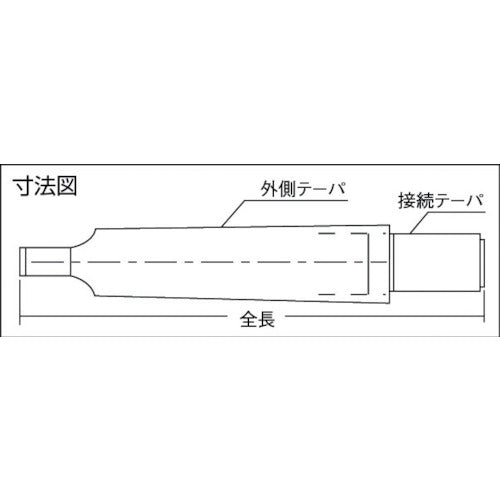 【メール便対応】トラスコ中山（TRUSCO）　チャックアーバー焼入研磨品JT-2×MT-2　【品番：TCA-22Y】