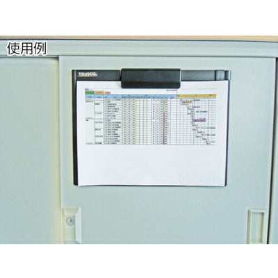 トラスコ中山（TRUSCO）　ペンホルダー付クリップボード A4縦 黒　【品番：TCB-A4E-BK】