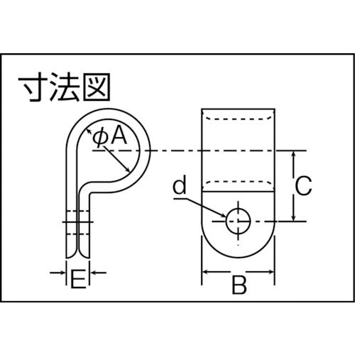 トラスコ中山（TRUSCO）　ケーブルクリップ 結束径 19.4 100個入　【品番：TCC5】