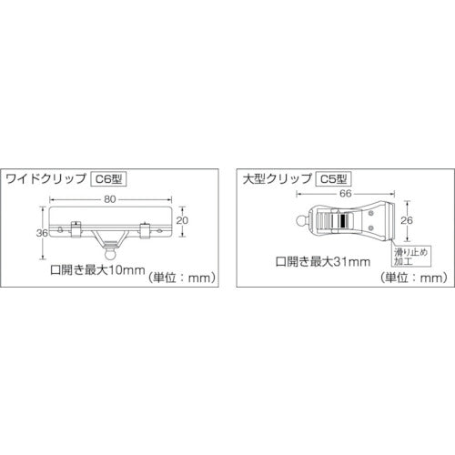 トラスコ中山（TRUSCO）　ホルダー式クリップ ワイドクリップ+ストレート100+中型クリップ　【品番：TC-C6C5-100】