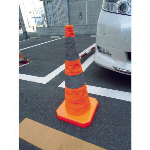 トラスコ中山（TRUSCO）　パタパタコーン 450mm 赤　【品番：TCCP-450-R】