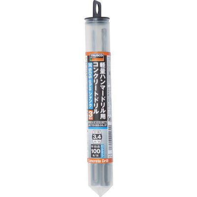 【メール便対応】トラスコ中山（TRUSCO）　軽量ハンマードリル用コンクリートドリルロングセット（SDSシャンク　【品番：TCD-SDS-43L-3P】