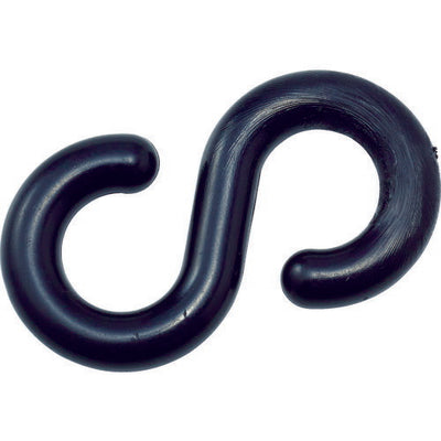 【メール便対応】トラスコ中山（TRUSCO）　プラフックS型 黒 8mm （2個入）　【品番：TCF8BK】