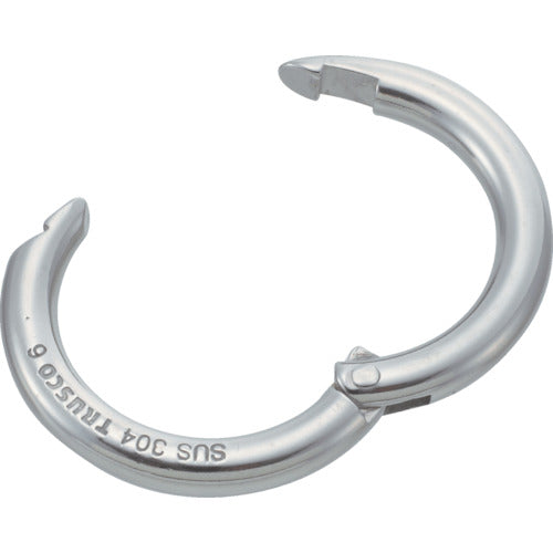 【メール便対応】トラスコ中山（TRUSCO）　チェーンキャッチ ステンレス製 線径Φ6×長さ30mm （2個入）　【品番：TCK-6】