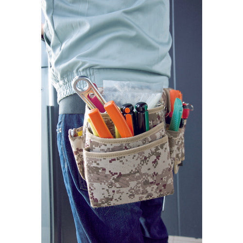 トラスコ中山（TRUSCO）　デジタルデザート迷彩 腰袋 2段ペンチ・ドライバー差し付き　【品番：TCM-W24】