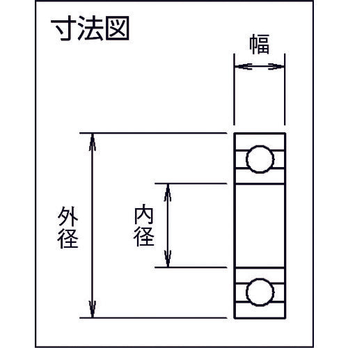 【メール便対応】トラスコ中山（TRUSCO）　樹脂ベアリングPEEK 外径6 内径2　【品番：TCP0602】