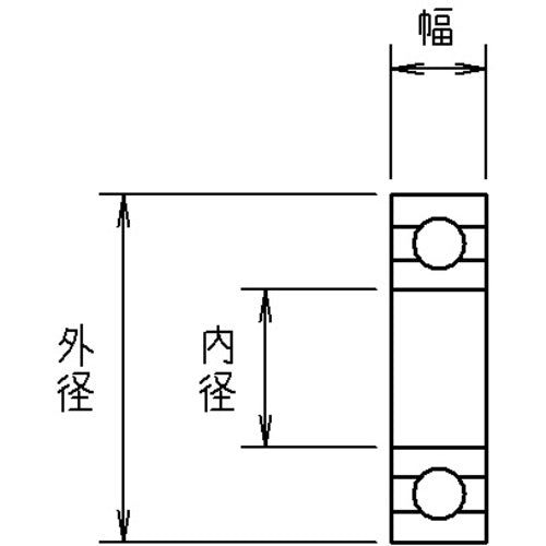 【メール便対応】トラスコ中山（TRUSCO）　樹脂ベアリングPEEK 外径6 内径2　【品番：TCP0602】
