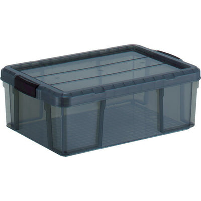 トラスコ中山（TRUSCO）　クリアライトボックス 24L 黒半透明　【品番：TCR-01-BK】