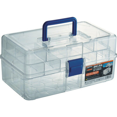 トラスコ中山（TRUSCO）　透明工具箱 中皿付き　【品番：TCRBOXN】