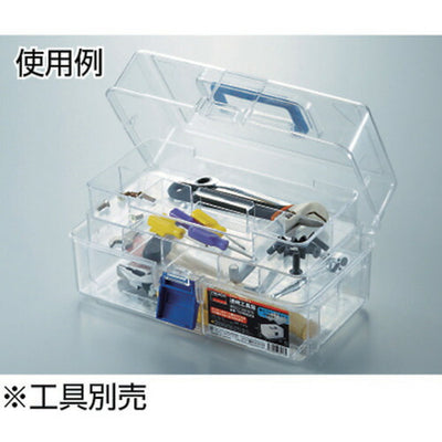 トラスコ中山（TRUSCO）　透明工具箱 中皿付き　【品番：TCRBOXN】