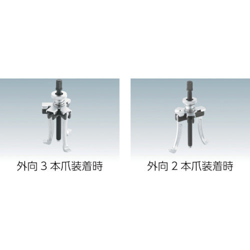 トラスコ中山（TRUSCO）　2.3本爪兼用型ギヤプーラ 76〜178mm用　【品番：TCRV-7】