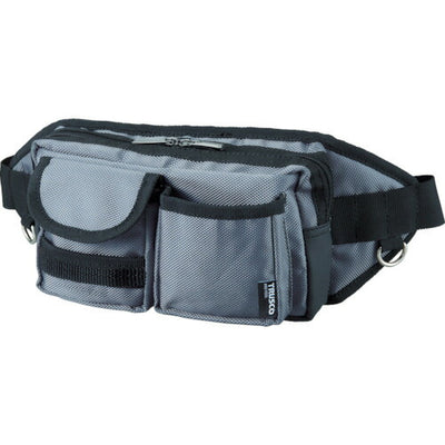 トラスコ中山（TRUSCO）　ウエストポーチ 2ポケット グレー　【品番：TC-WDP-GY】